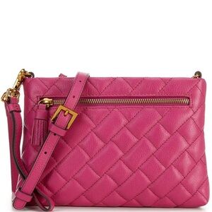 Antonio Melani Casey Pink Quilted  Crossbody Bag